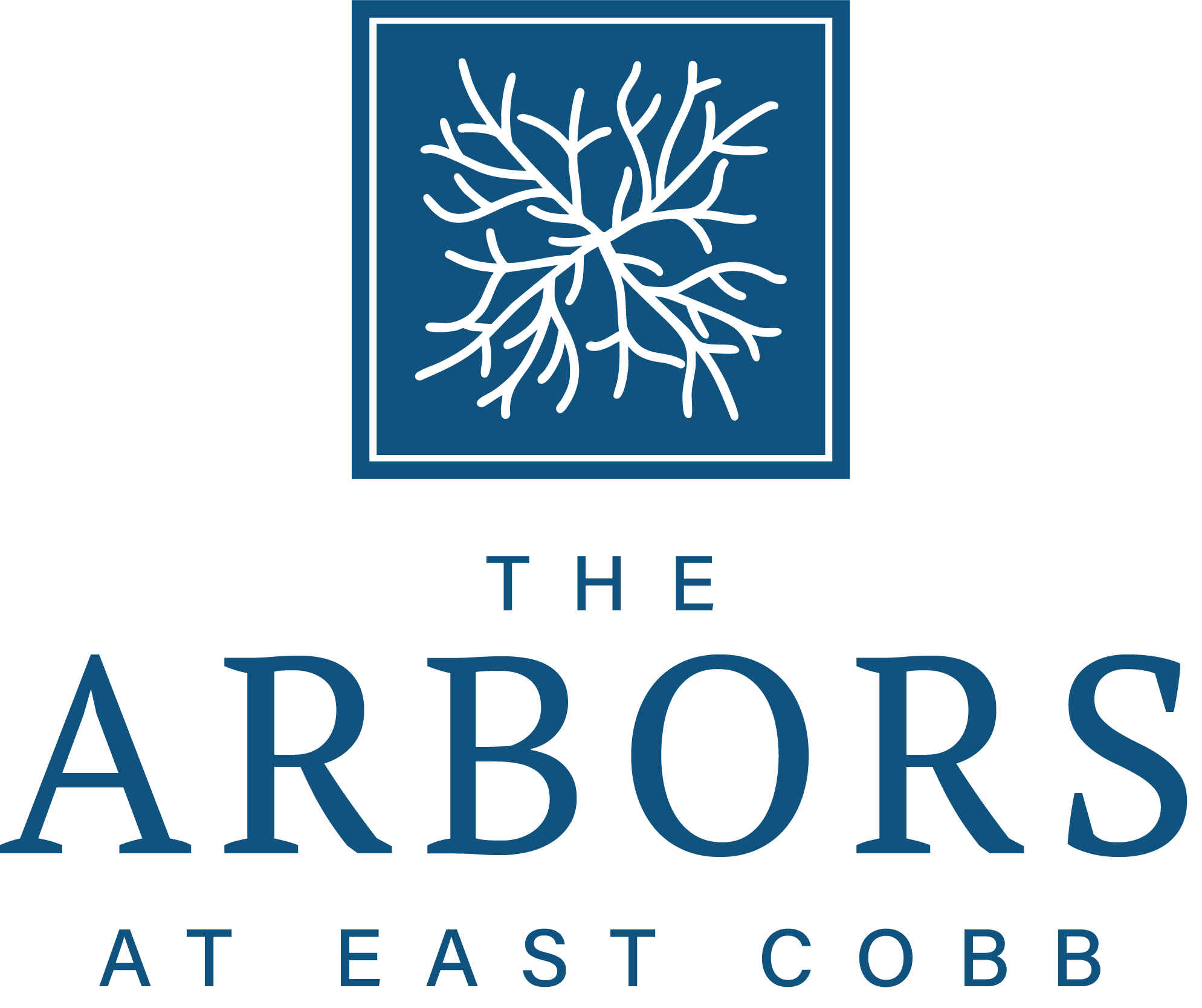The Arbors at East Cobb logo with a tree in the center.